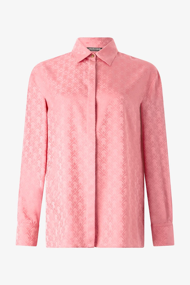 Shirt-Blend Shirt With Mirror Snake Monogram Print
