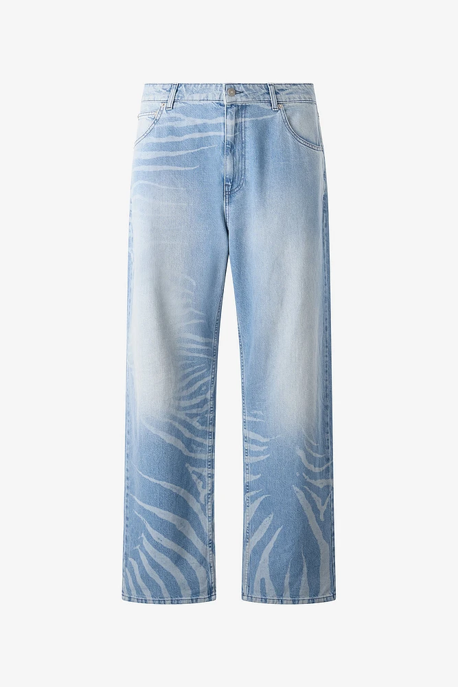 Zebra Design Jeans