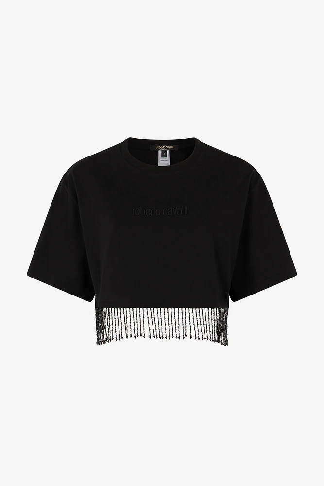Crop Top With Fringing