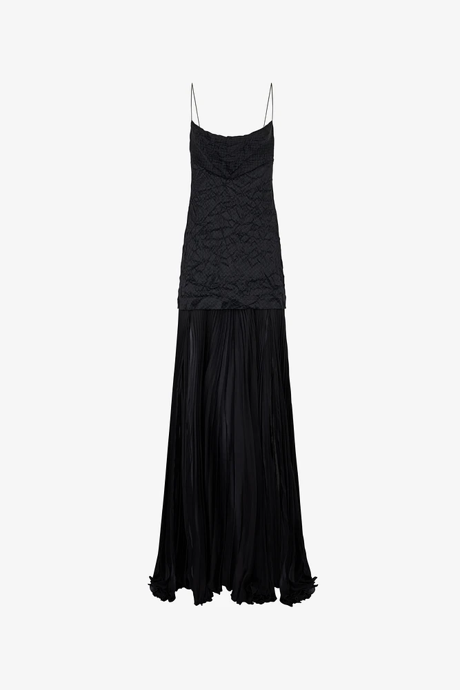 Long Snakeskin-Effect Dress