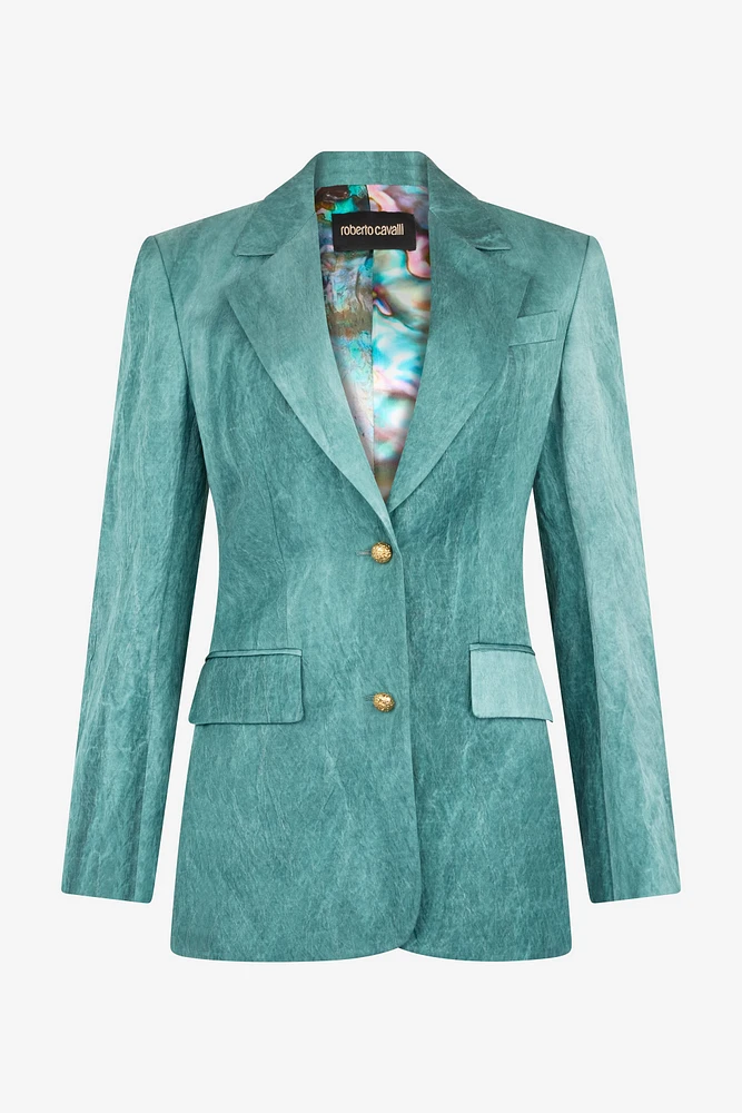 Single-breasted structured blazer