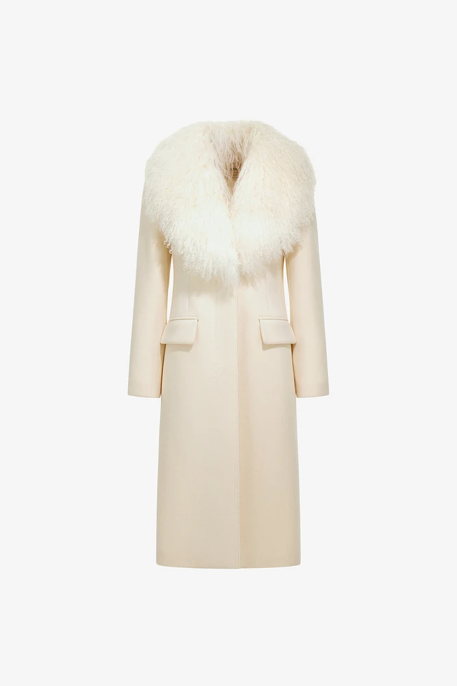Long Coat with Wide Collar