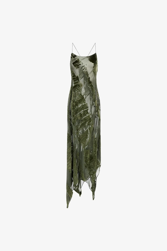 Long devore dress