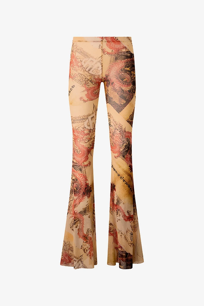 Pants With Oriental Print