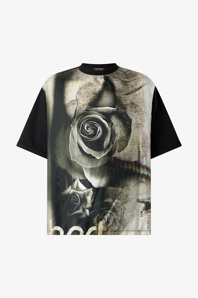 T-Shirt With Rose Print