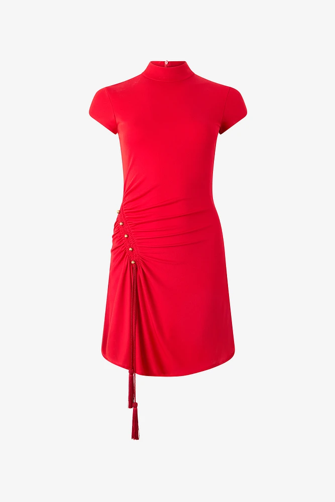 Mini Dress With Ruched Detail