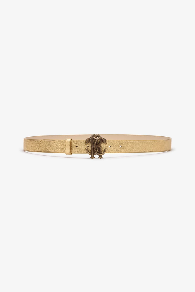 Leather belt with Logo