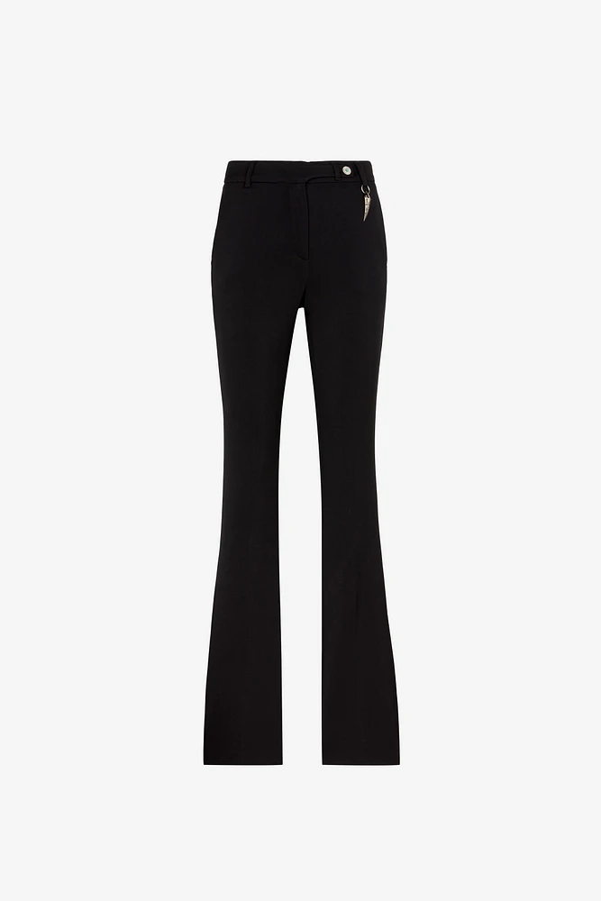 High-waist bootcut trousers