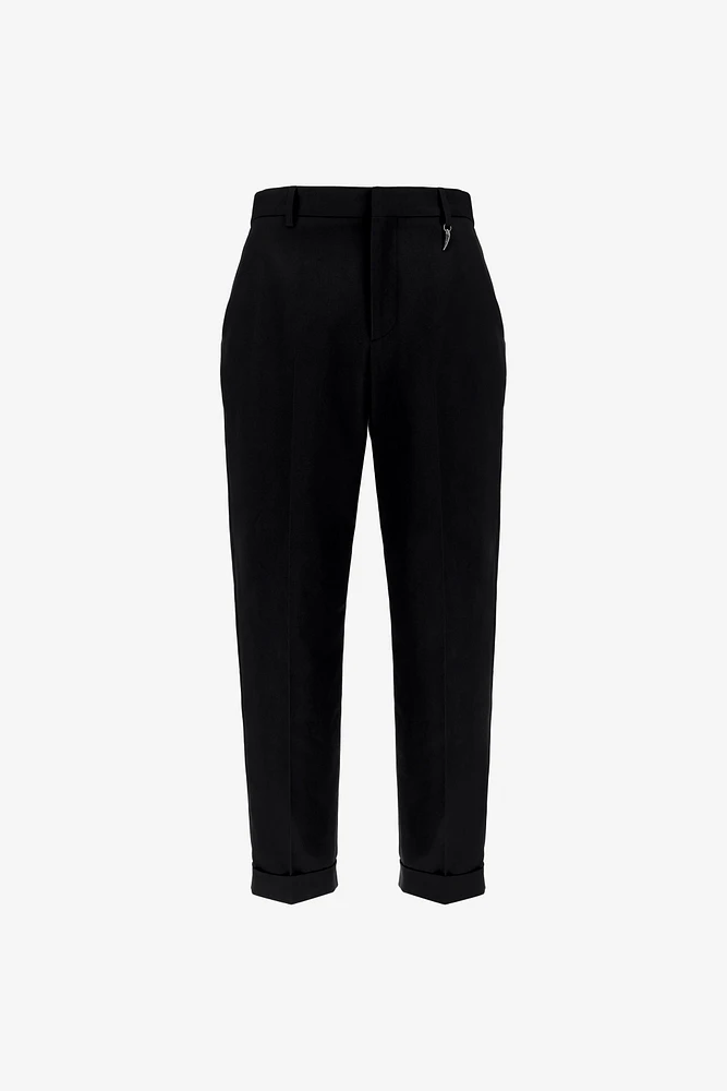 Tailored slim pants with fang