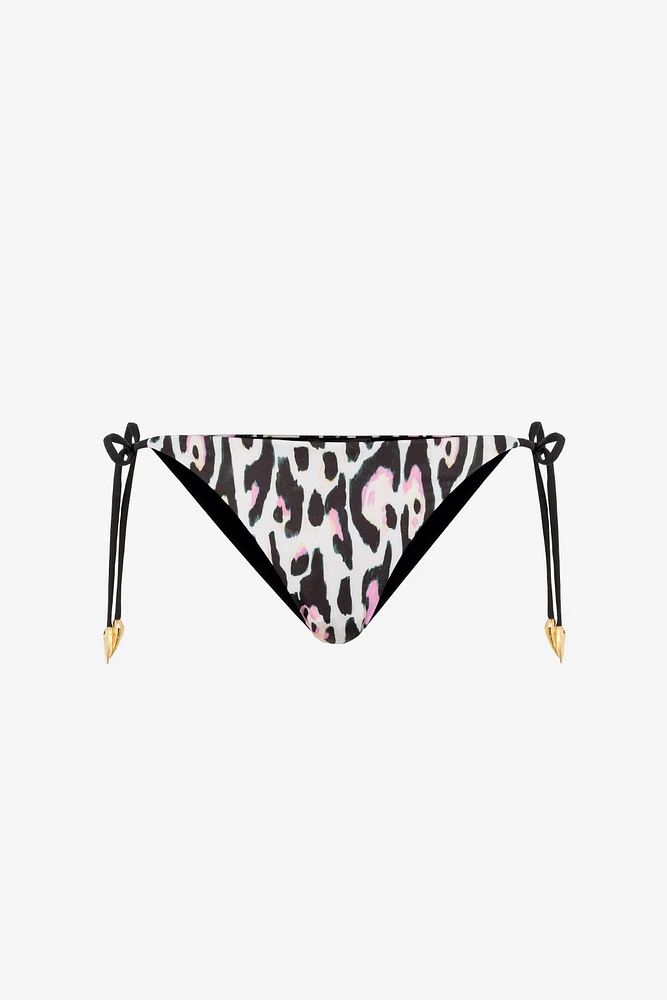 Leopard-print bikini bottoms