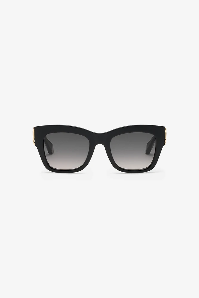 Metal and acetate combination sunglasses