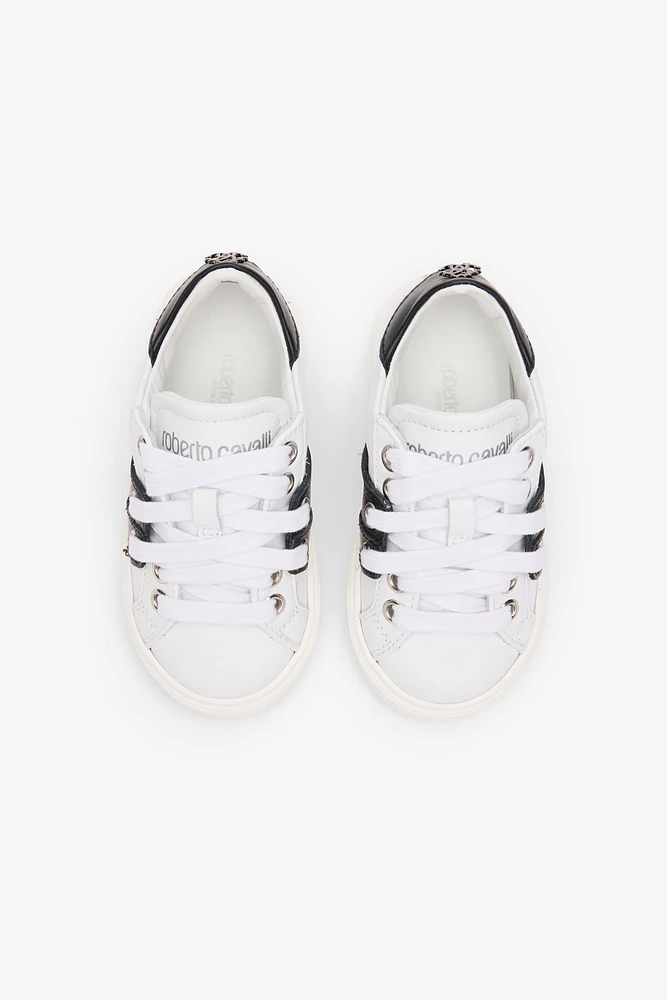 Leather Sneakers With Contrasting Inserts