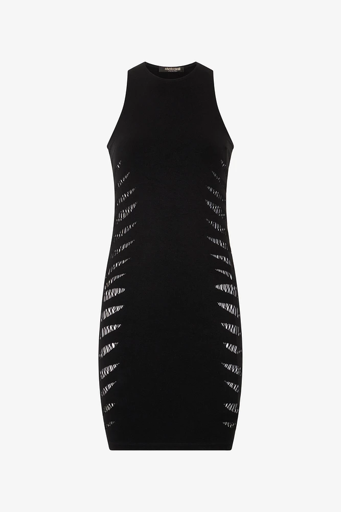 Dress with Perforated Zebra Pattern