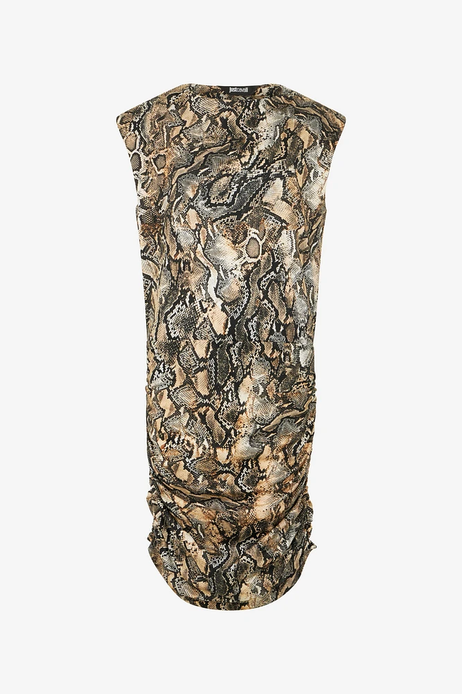 Mini Dress With Python Print