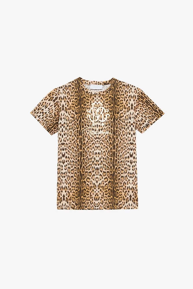 T-Shirt With Jaguar Skin Print