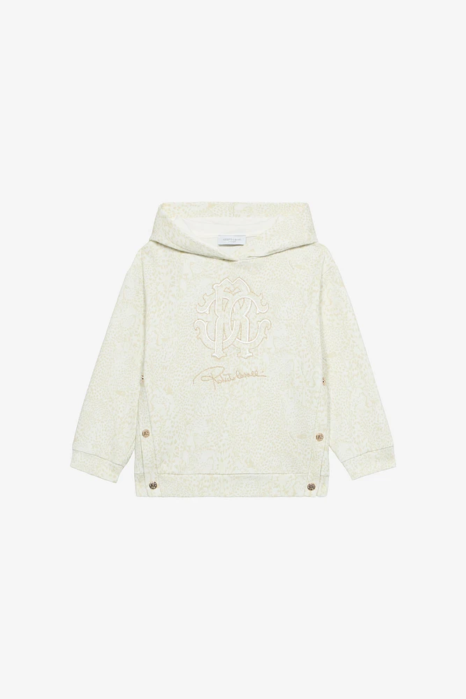 Hooded Sweatshirt With Cheetah Print