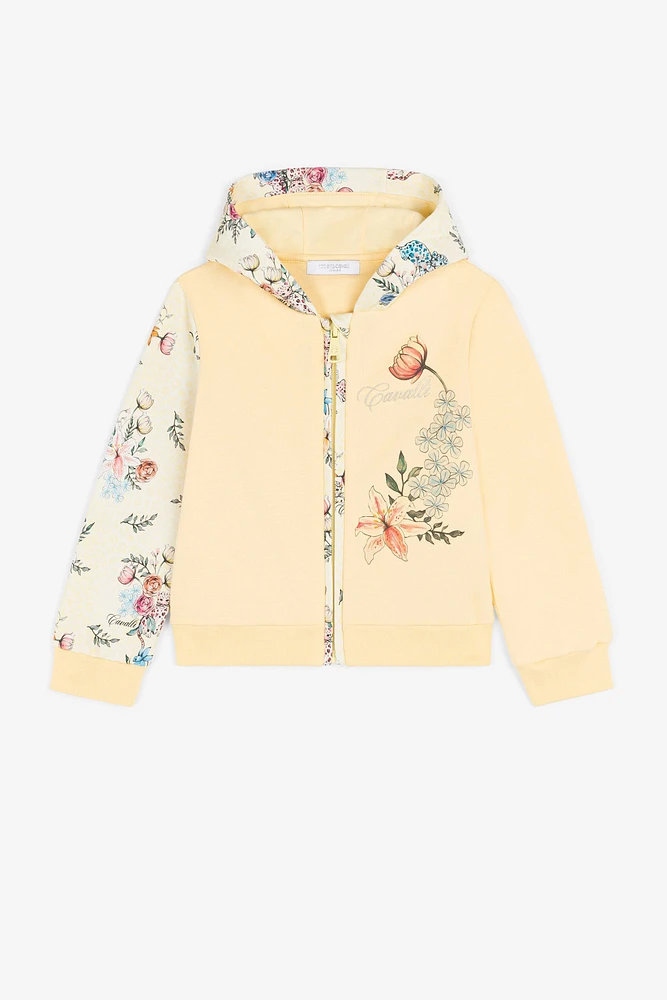 Floral-print hoodie