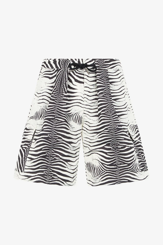 Zebra-Print Swim Shorts