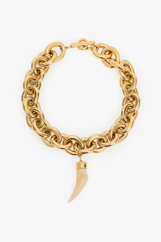Necklace With Fang Charm