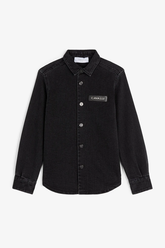 Logo-Patch Denim Shirt