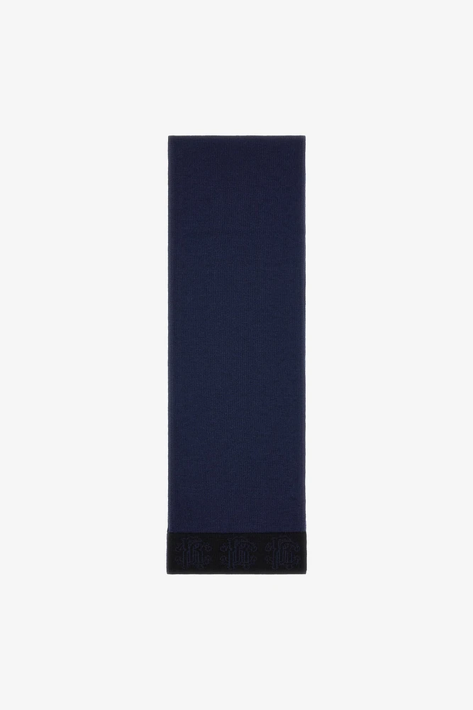 Dark Blue Scarf Monogram RC Jacquard