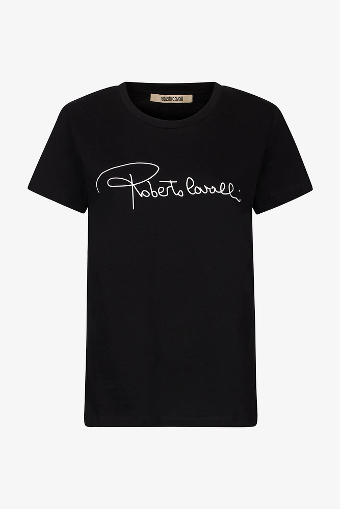 T-shirt with lettering