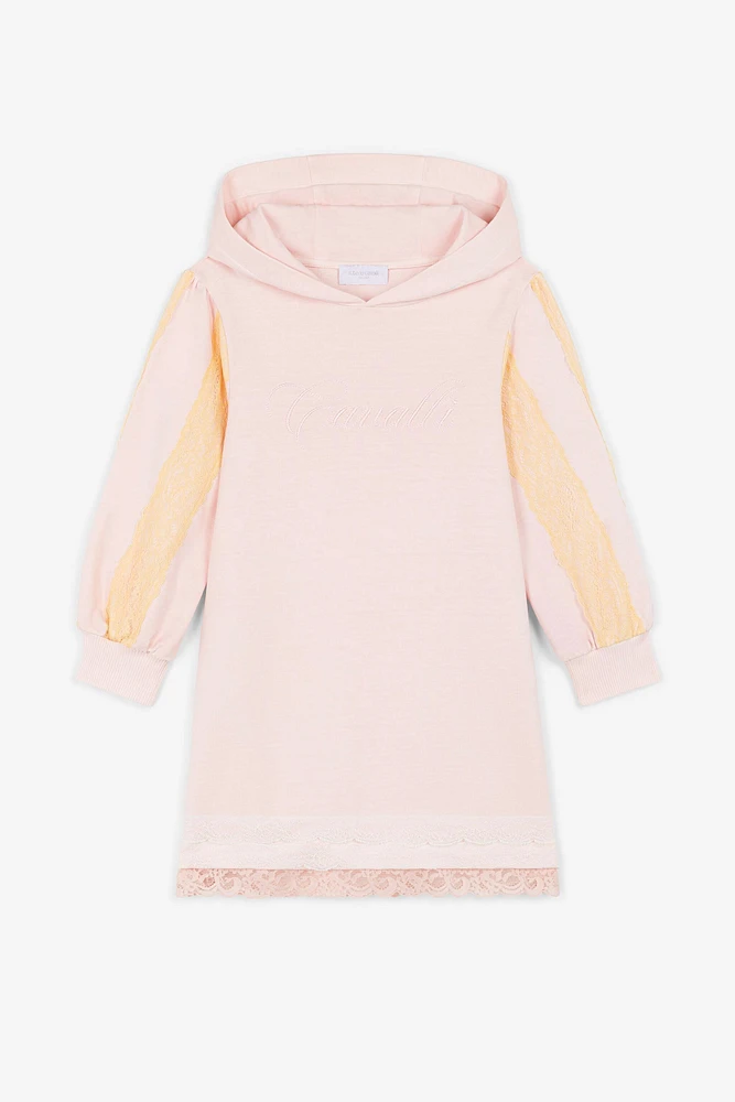 Lace-Trimmed Hooded Dress