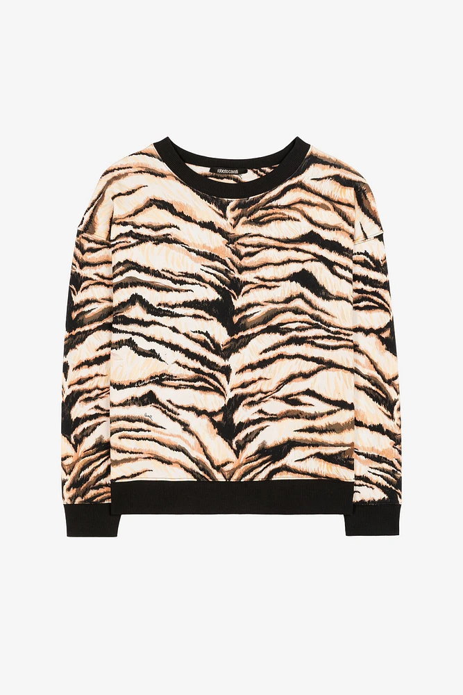 Freedom-Print Cotton Sweatshirt