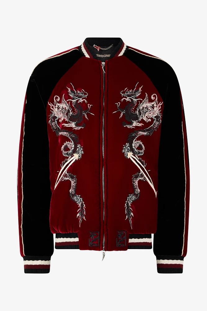 Bomber Jacket With Dragons