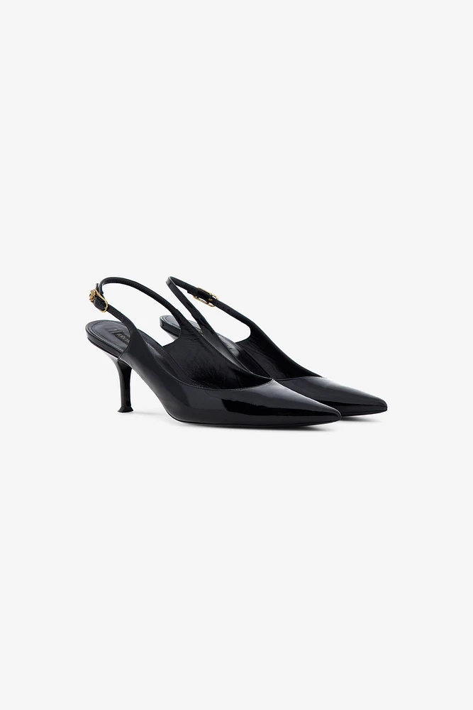 Leather Slingback Pumps