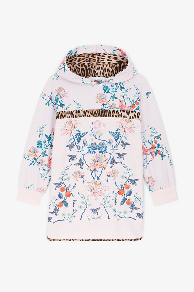 Floral-Print Cotton Hoodie