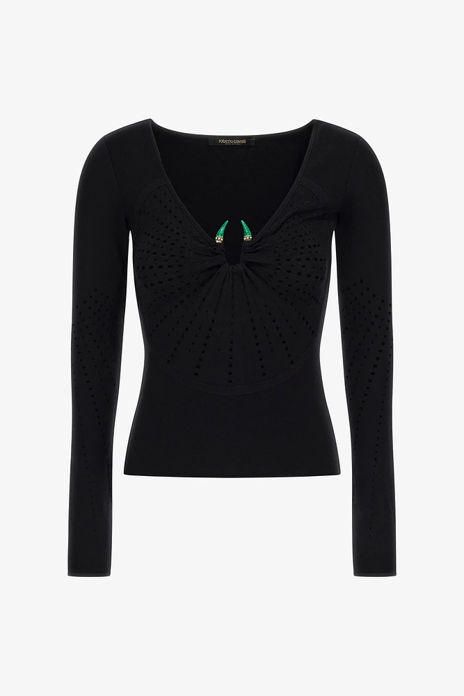 Long sleeve knit with Fang