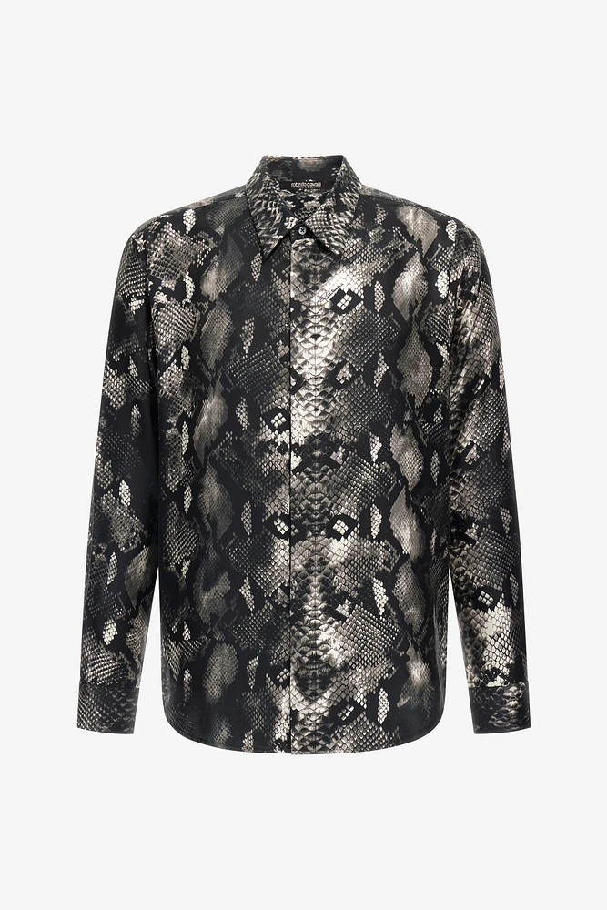 Shirt with Snakeskin print