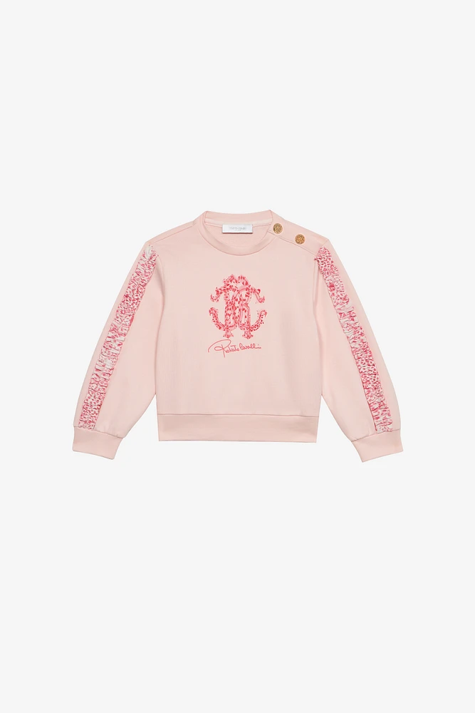 Sweatshirt With RC Monogram And Cheetah Skin
