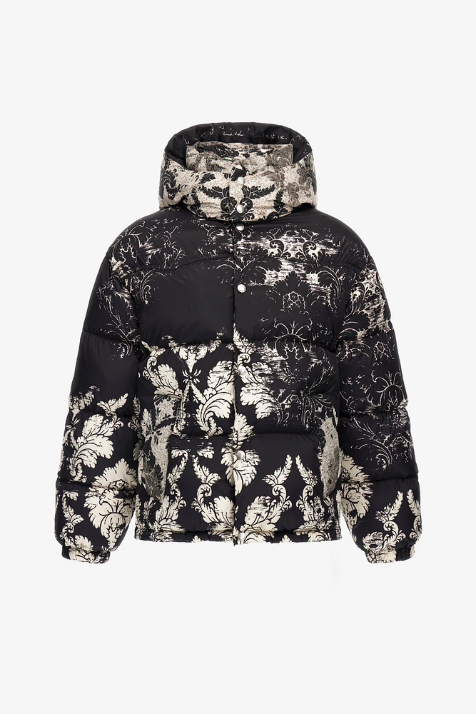 Broccato Print Puffer Jacket