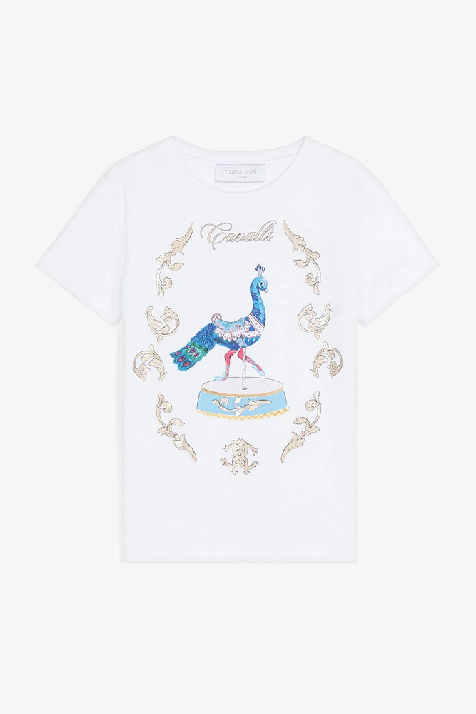 Filigree-Print Cotton T-Shirt