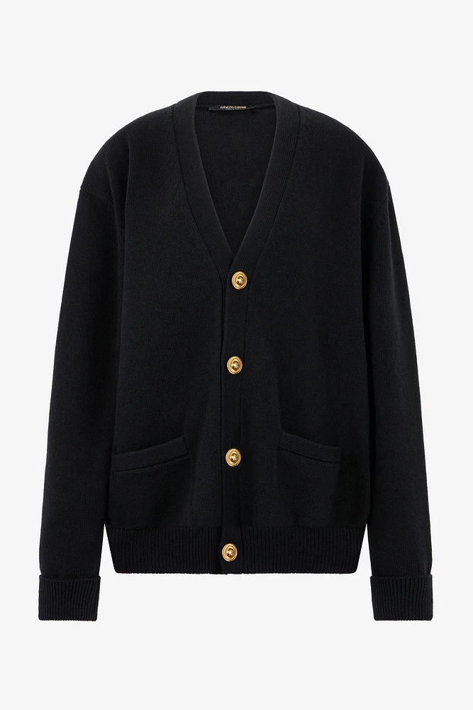 Cardigan with Gold Buttons
