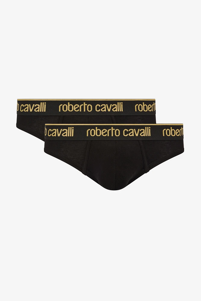 Set of two briefs with logo band
