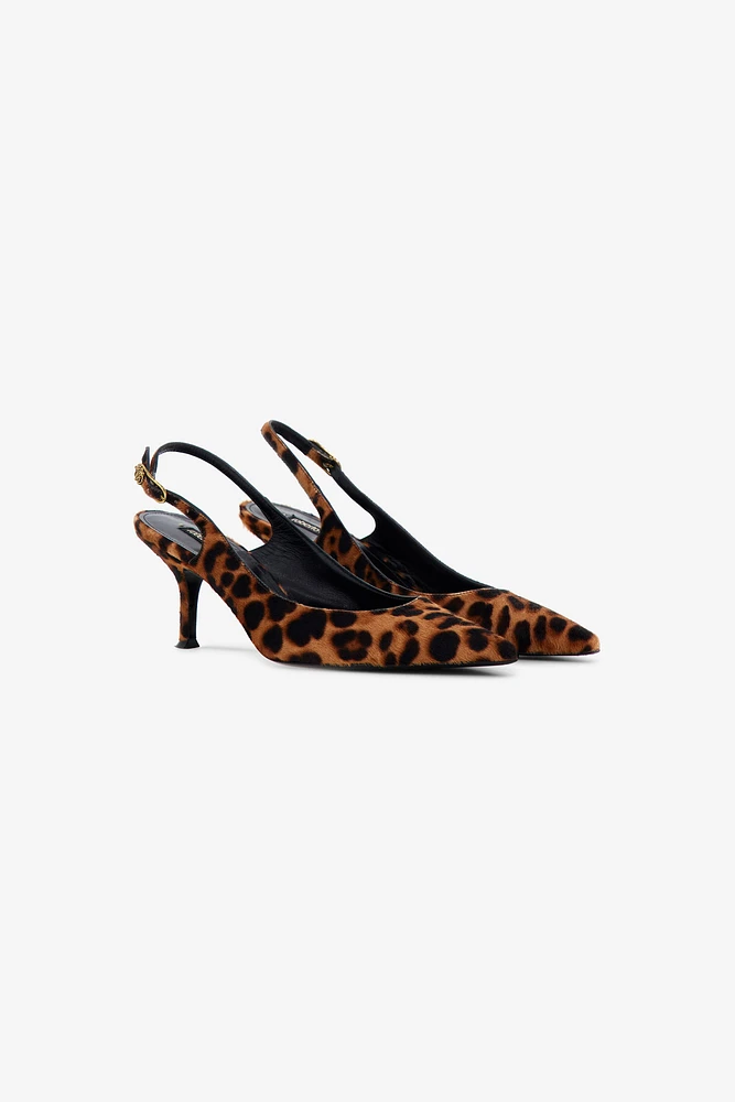 Leopard Print Slingback Pumps