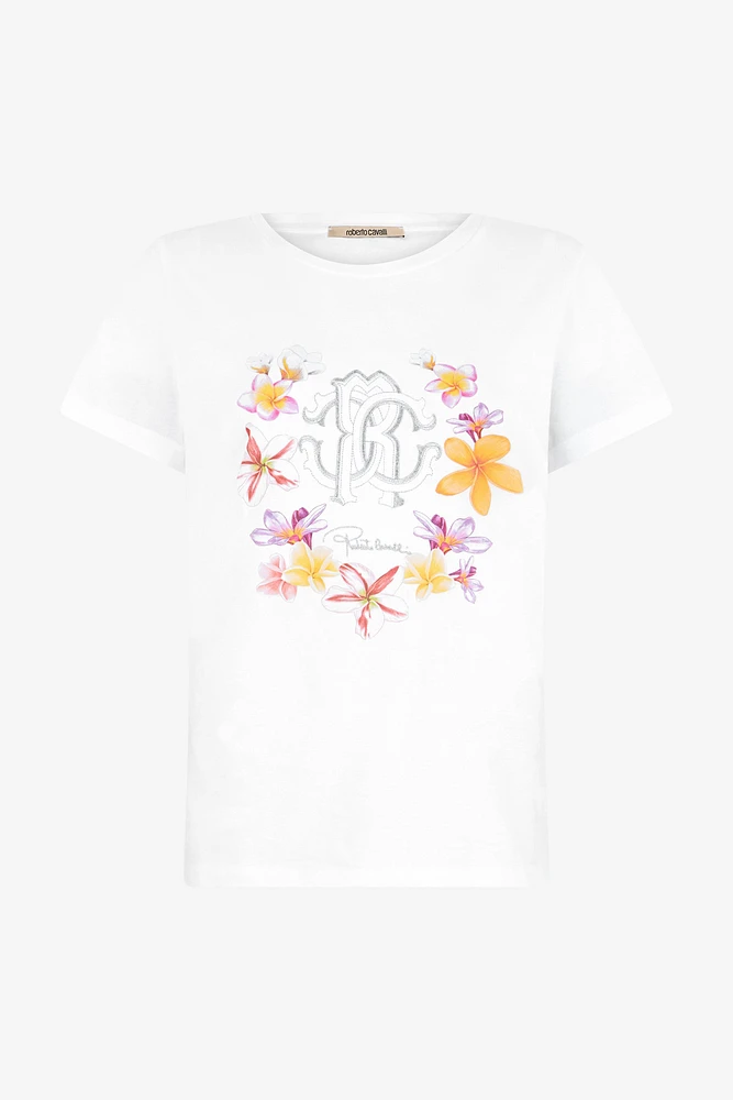 Flower and Monogram RC T-shirt