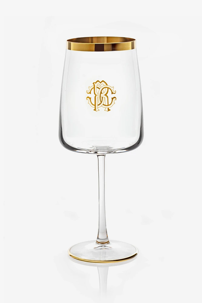 Monogram Gold 2 Water Goblets Set