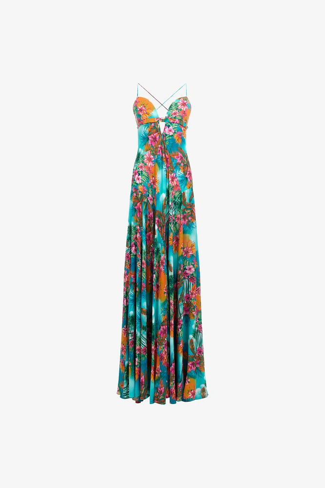 Long dress Hawaii print