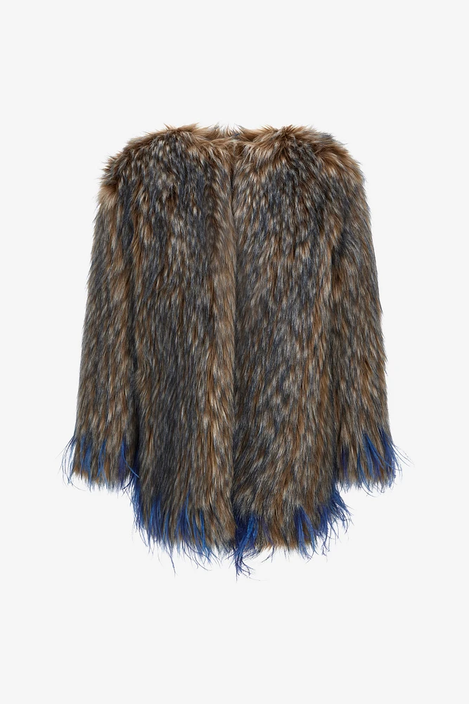 Faux fur with inserts