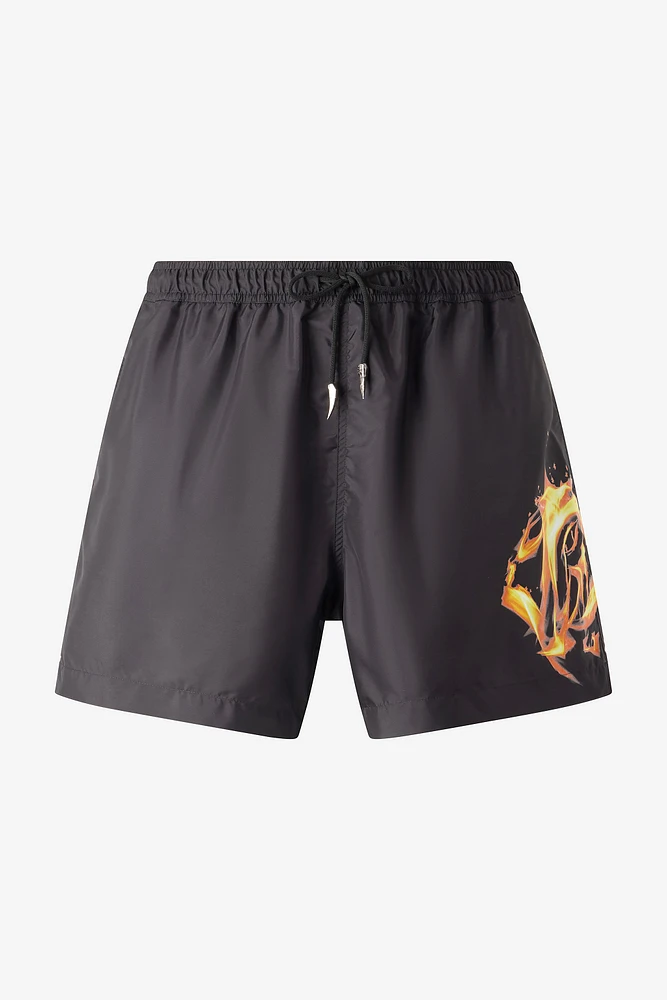 Monogram And Fang Swim Shorts