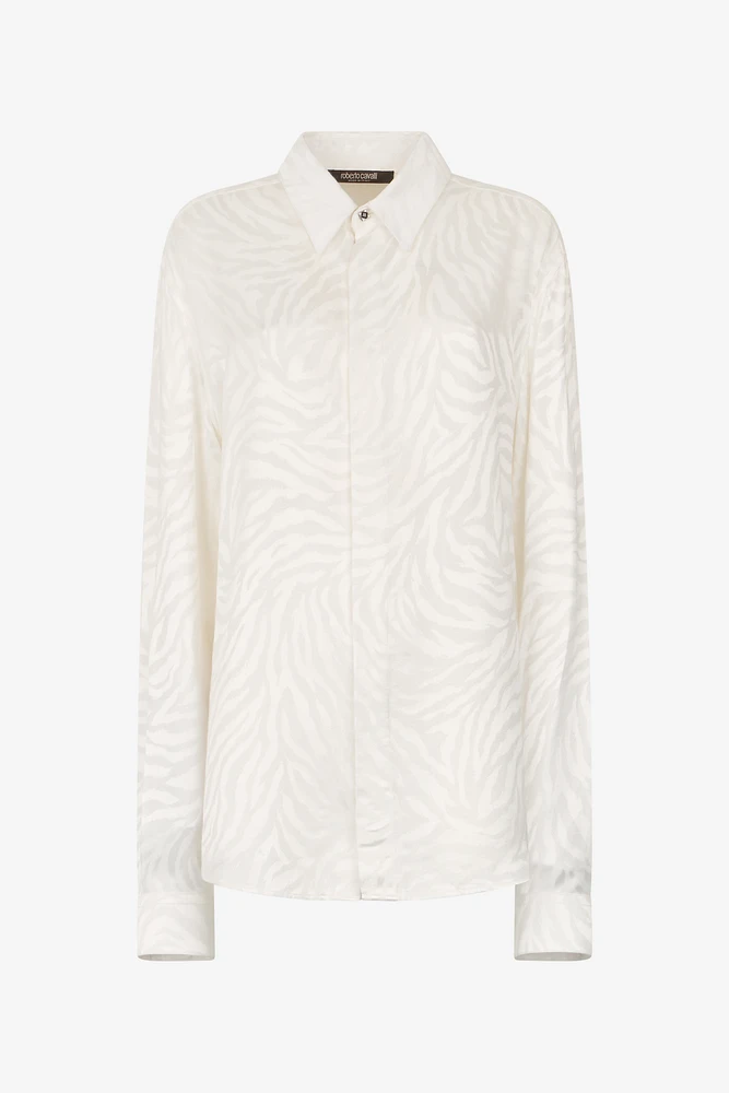 Long Shirt With Tiger Skin Print