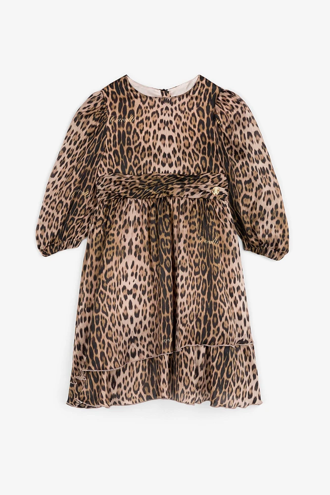 Leopard-Print Silk Dress