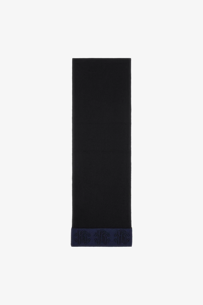 Black Scarf Monogram RC Jacquard