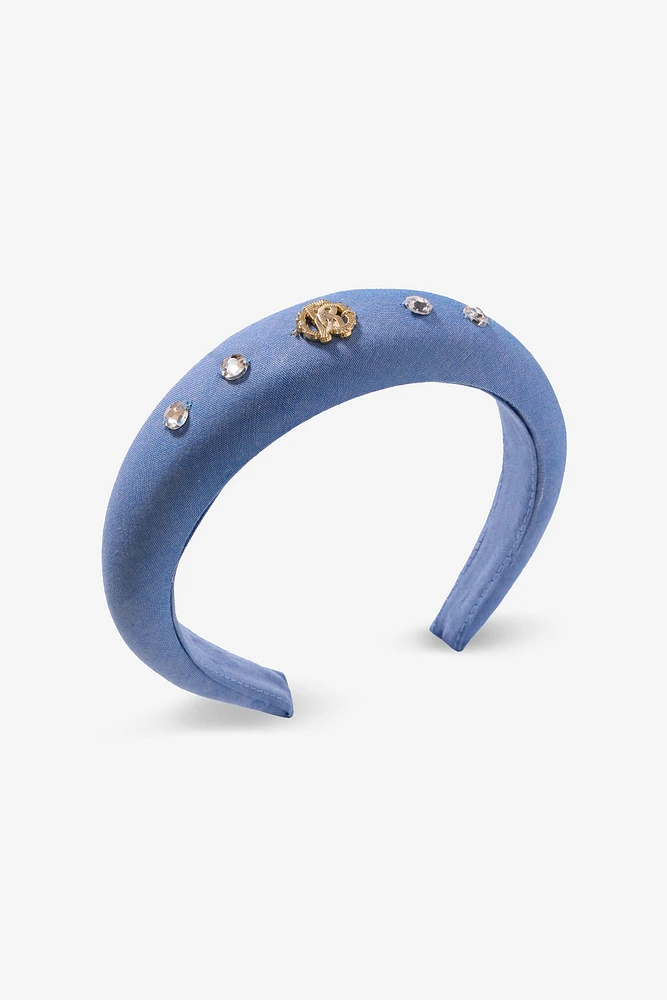 Dappled Headband With RC Monogram
