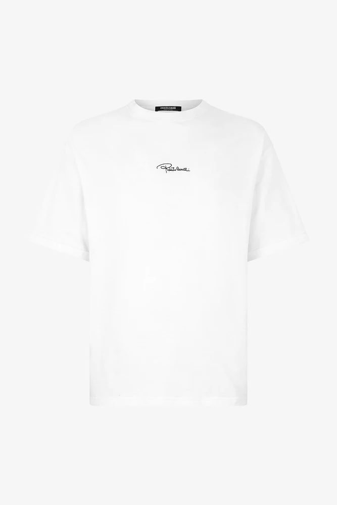 Cotton T-Shirt With Embroidered Logo