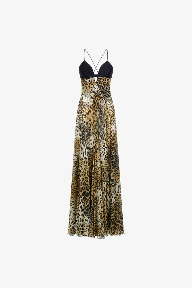 Long dress Jaguar Skin print